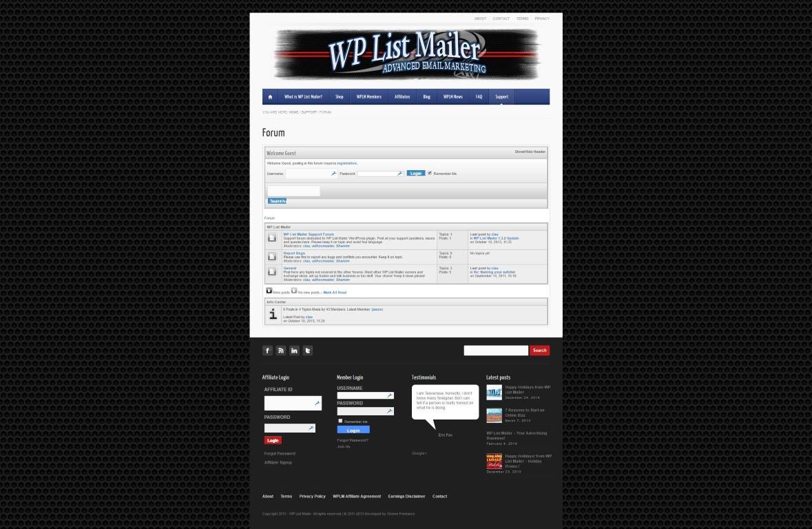 WP List Mailer Forum