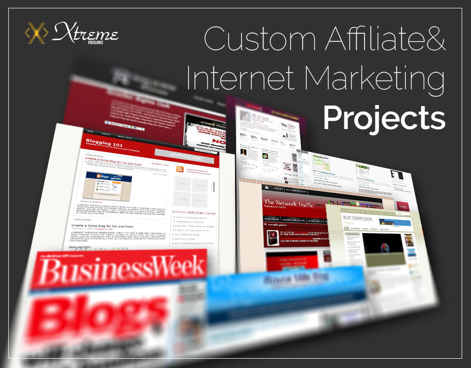 Various Affiliate and Internet Marketing Custom Blogs