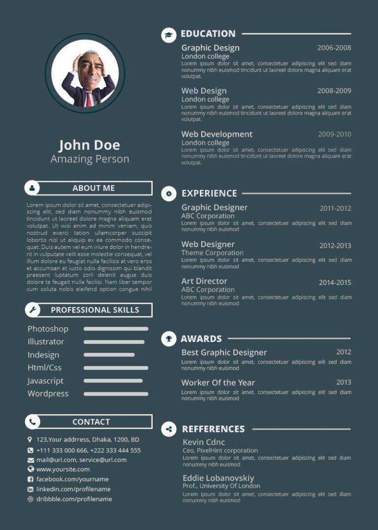 free resume download psd