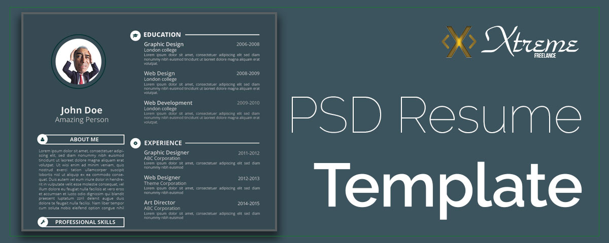 PSD Resume Template