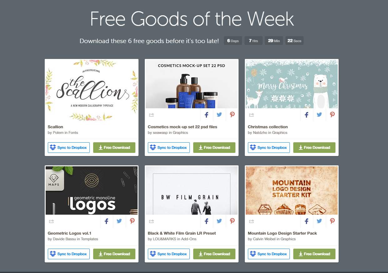Free Goods Of The Week – Creative Market – Oct. 31