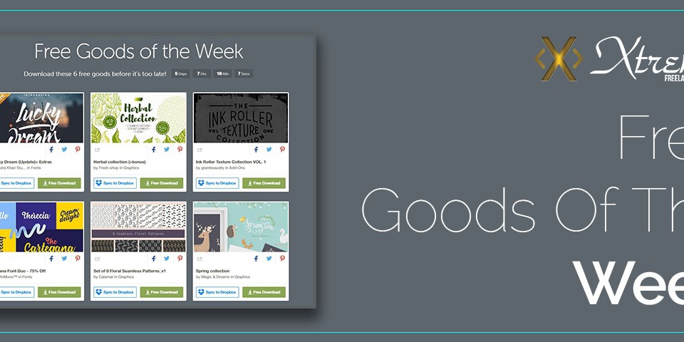 Free Goods Of The Week - fonts and many spring themed goodies for you this week. Have fun!