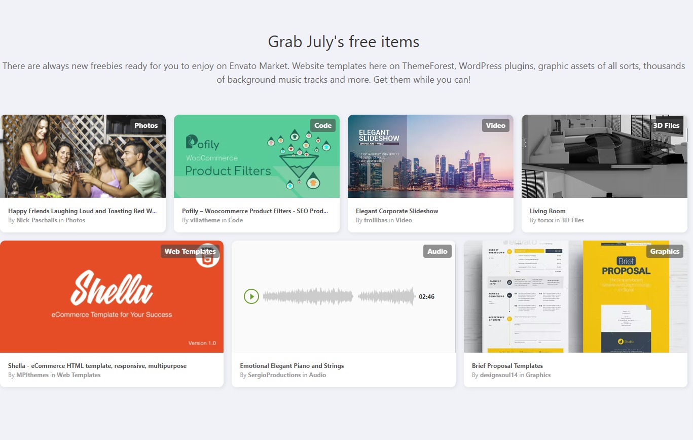 Free Goods Of The Week envato