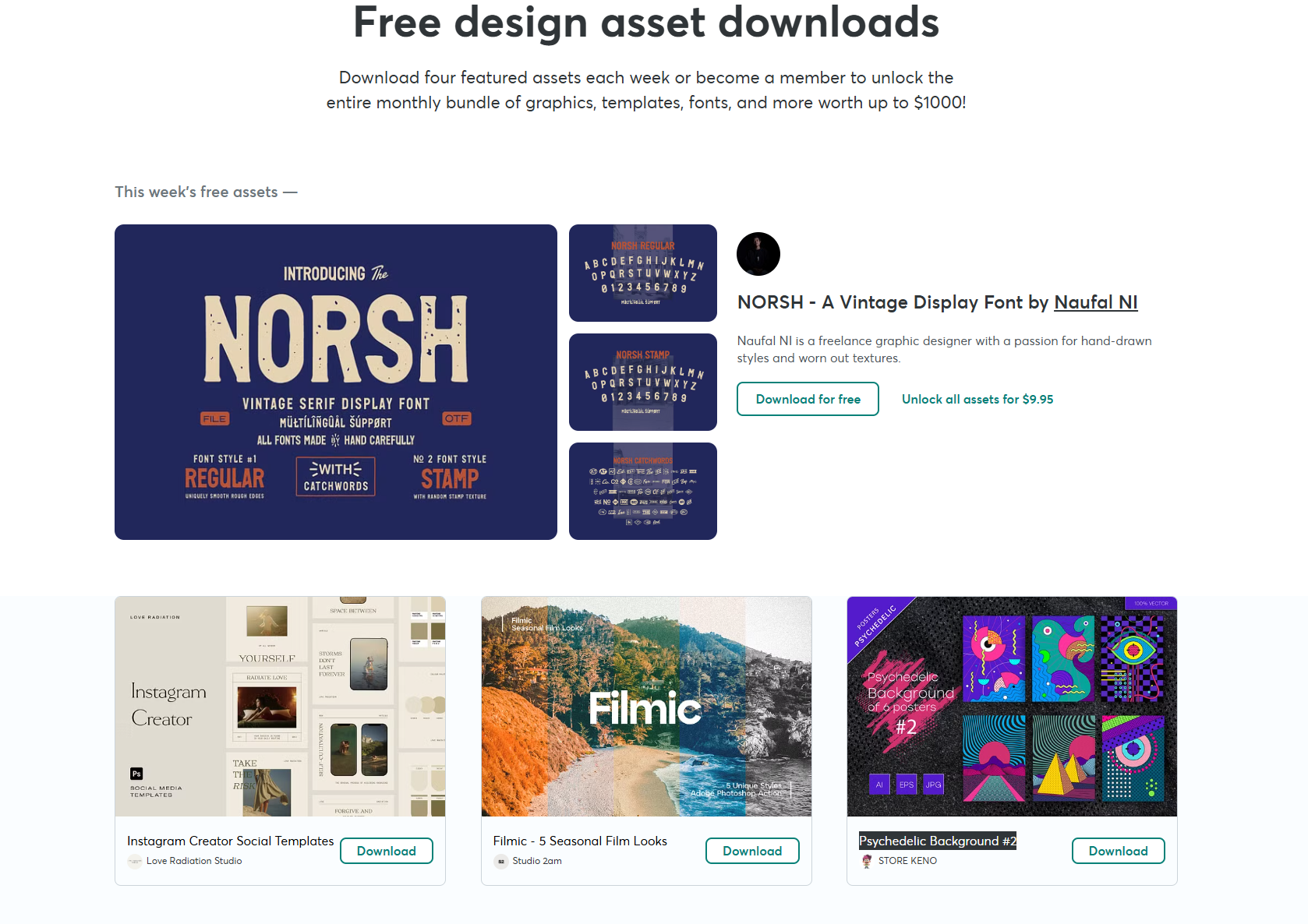 Free Goods Of The Week main image